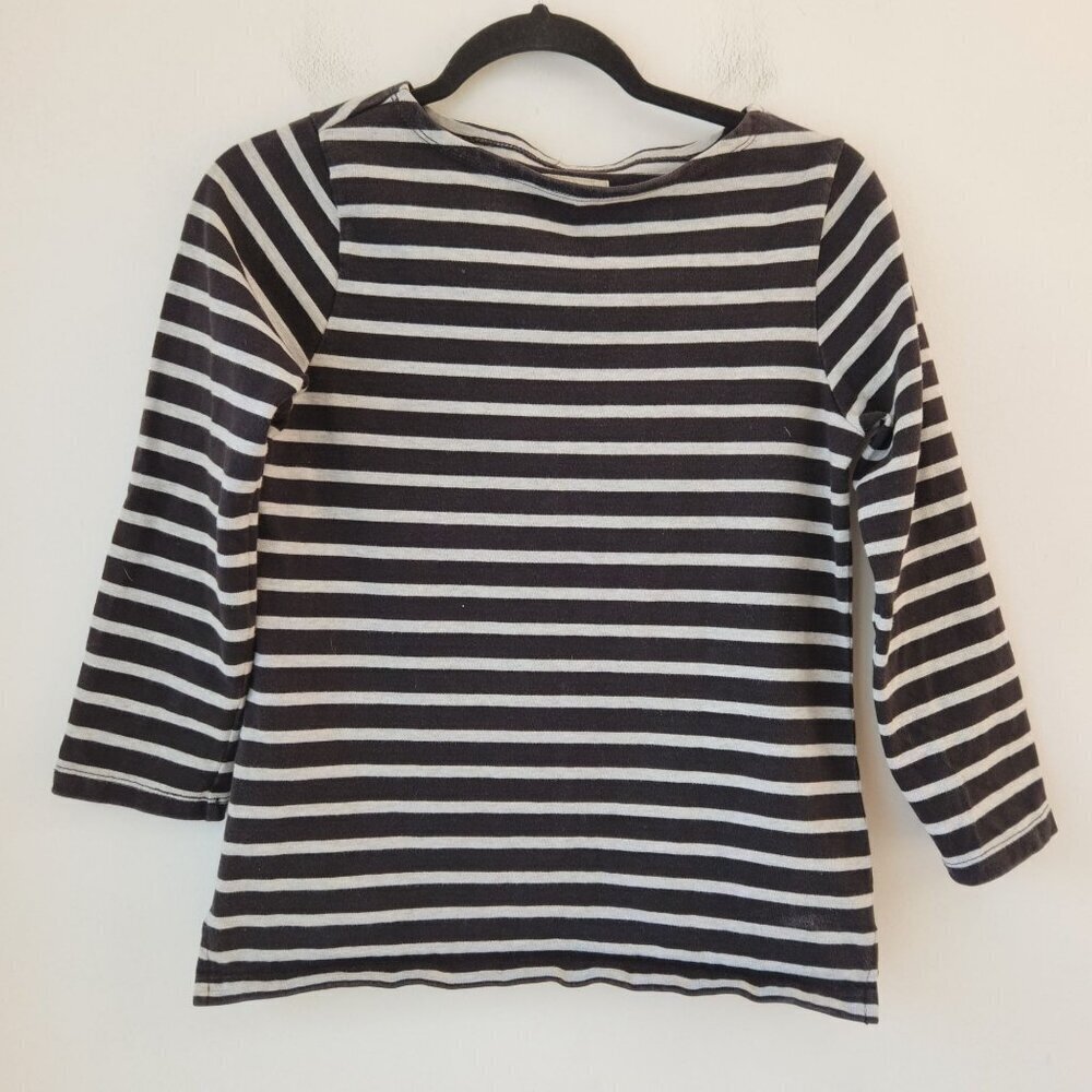 Ralph Lauren Denim & Supply Shirt Black Grey Striped 100% Cotton Women's S